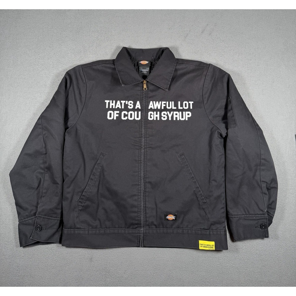 That's A Awful Lot Of Cough Syrup x Dickies Work Jacket Black Size Medium M Reg